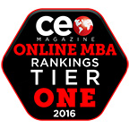 CEO Magazine Tier One Ranking logo for Online MBA