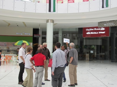 A group visit to one of the shoppping malls in Sharjah.