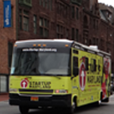 Startup Maryland tour bus