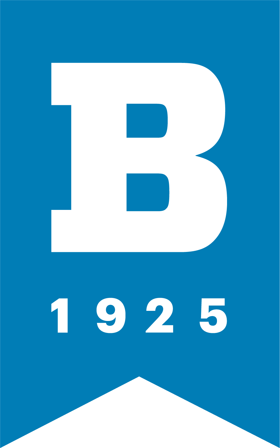 UBalt emblem with the letter "b" and the founding year of 1925