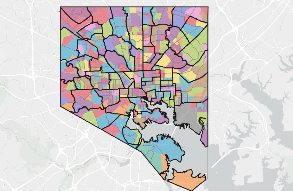 graphic depiction of of Baltimore City, Maryland