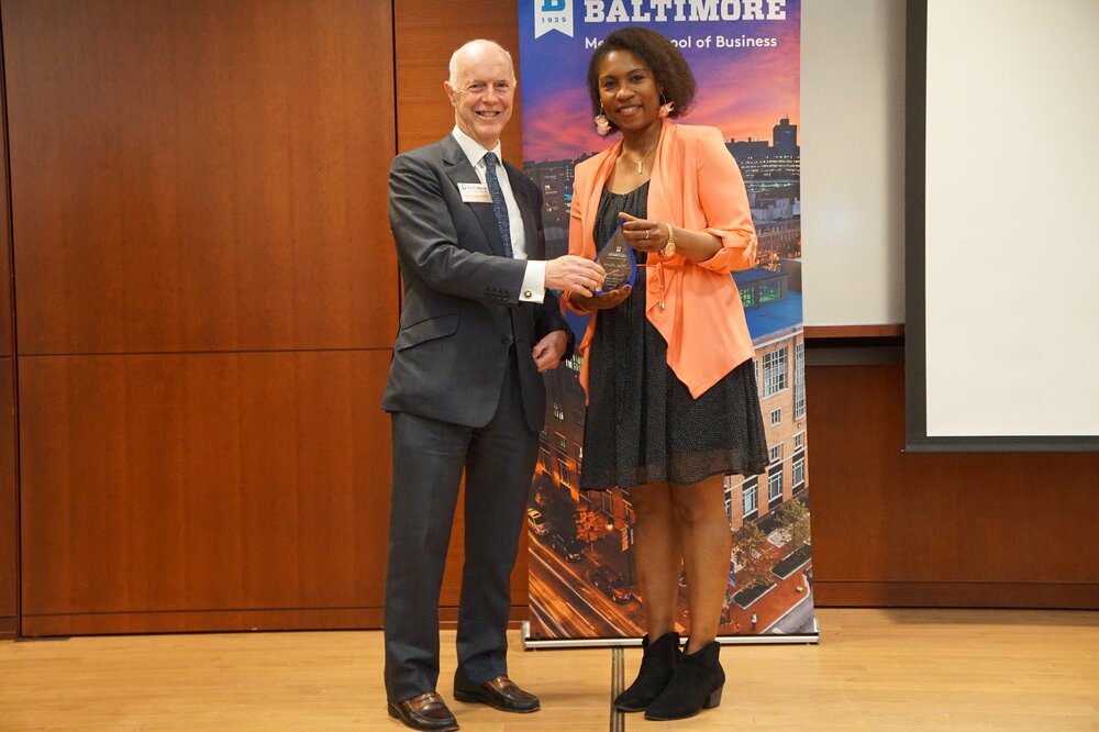 Elizabeth Etouke, ‘21 earned the Finance Merit Award