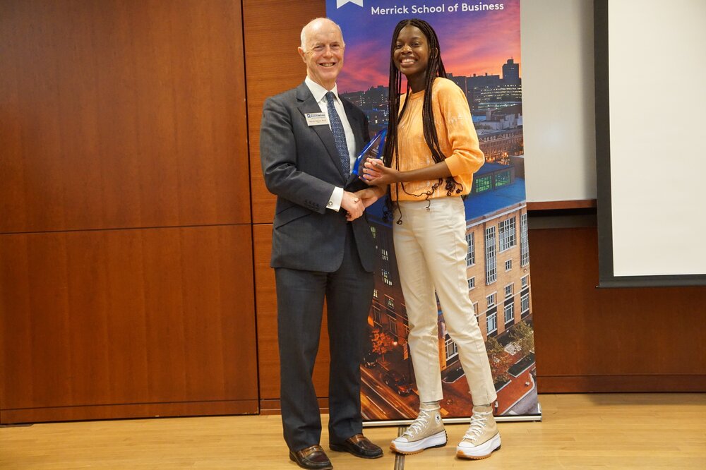 Taylor White, B.S. ‘21 earned the Dr. Peter Lynagh Marketing Merit Award 