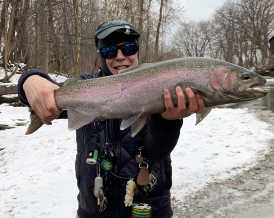 Murray Dalziel fishing in winter